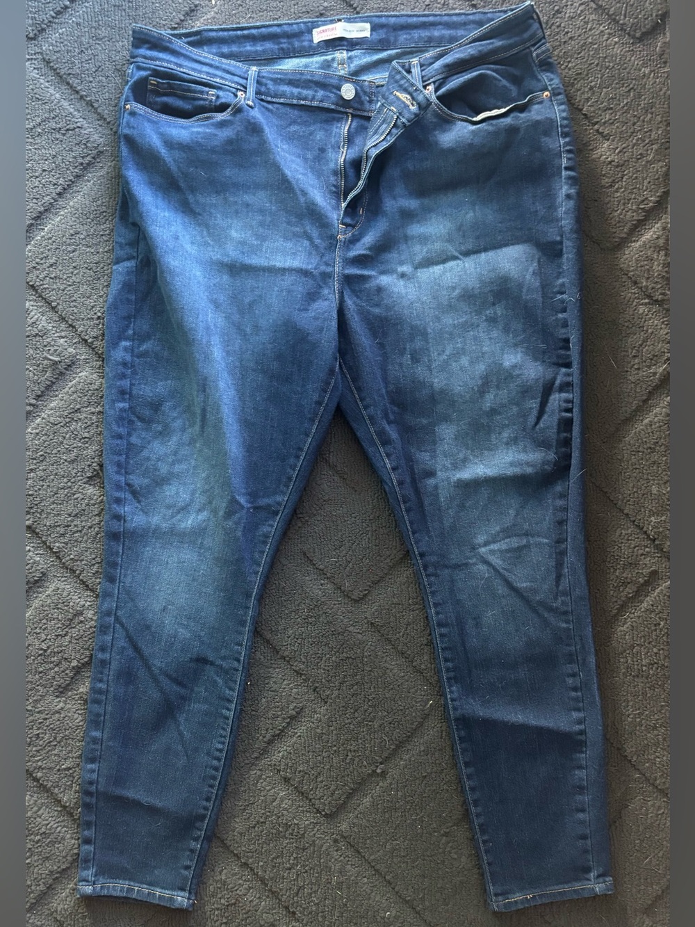 Signature Levi's Blue Denim High Rise Skinny Jeans Casual Streetwear Versatile
